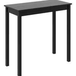 vidaXL Mesas-Mesa alta negra de MDF 115x55x107 cm