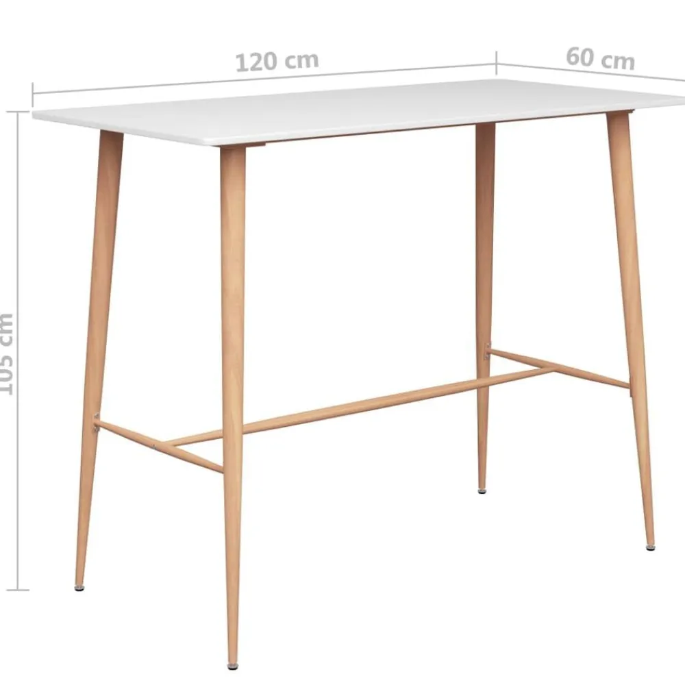vidaXL Conjuntos De Muebles-Mesa alta y taburetes de bar de 5 piezas