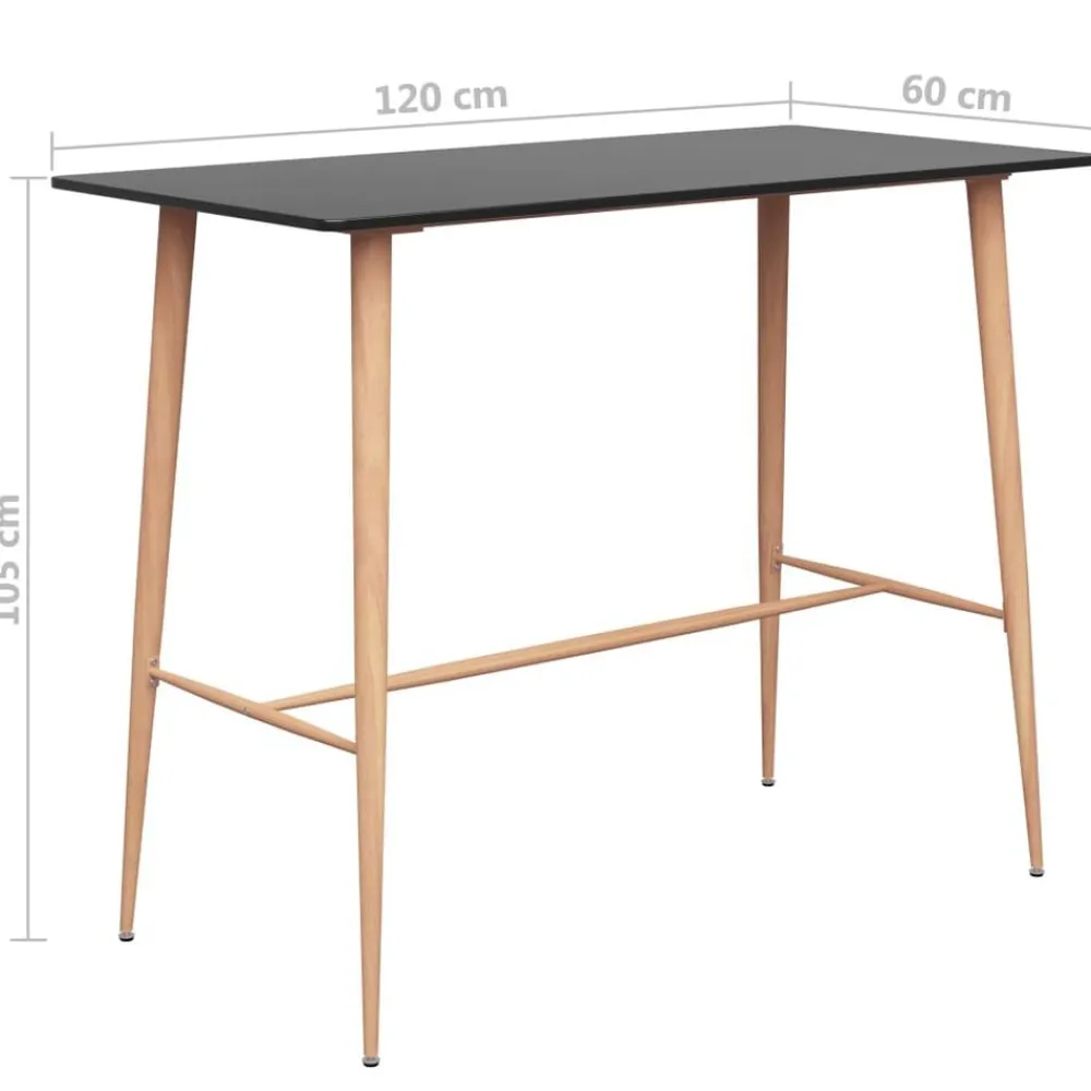 vidaXL Conjuntos De Muebles-Mesa alta y taburetes de bar 5 piezas