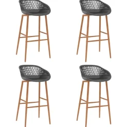 vidaXL Conjuntos De Muebles-Mesa alta y taburetes de bar 5 piezas