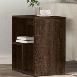 vidaXL Mesa auxiliar 2 uds madera ingeniería marrón roble 50x30x50 cm Marr&oacute;n roble