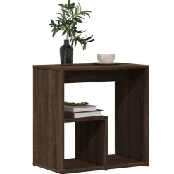 vidaXL Mesa auxiliar 2 uds madera ingeniería marrón roble 50x30x50 cm Marrón roble