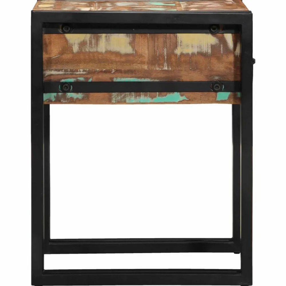 vidaXL Mesa Auxiliar 40 x 40 x 50 cm Madera sólida recuperada Hot