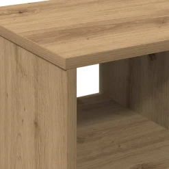 vidaXL Mesa Auxiliar con estante 50 x 30 x 55 cm Roble artisan Sale