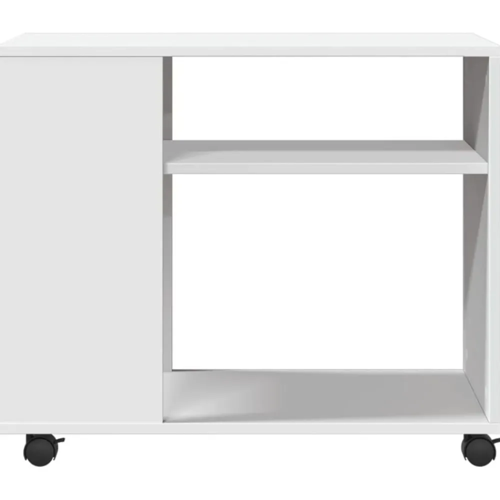 vidaXL Mesas-Mesa auxiliar con ruedas madera ingeniería 70x35x60 cm