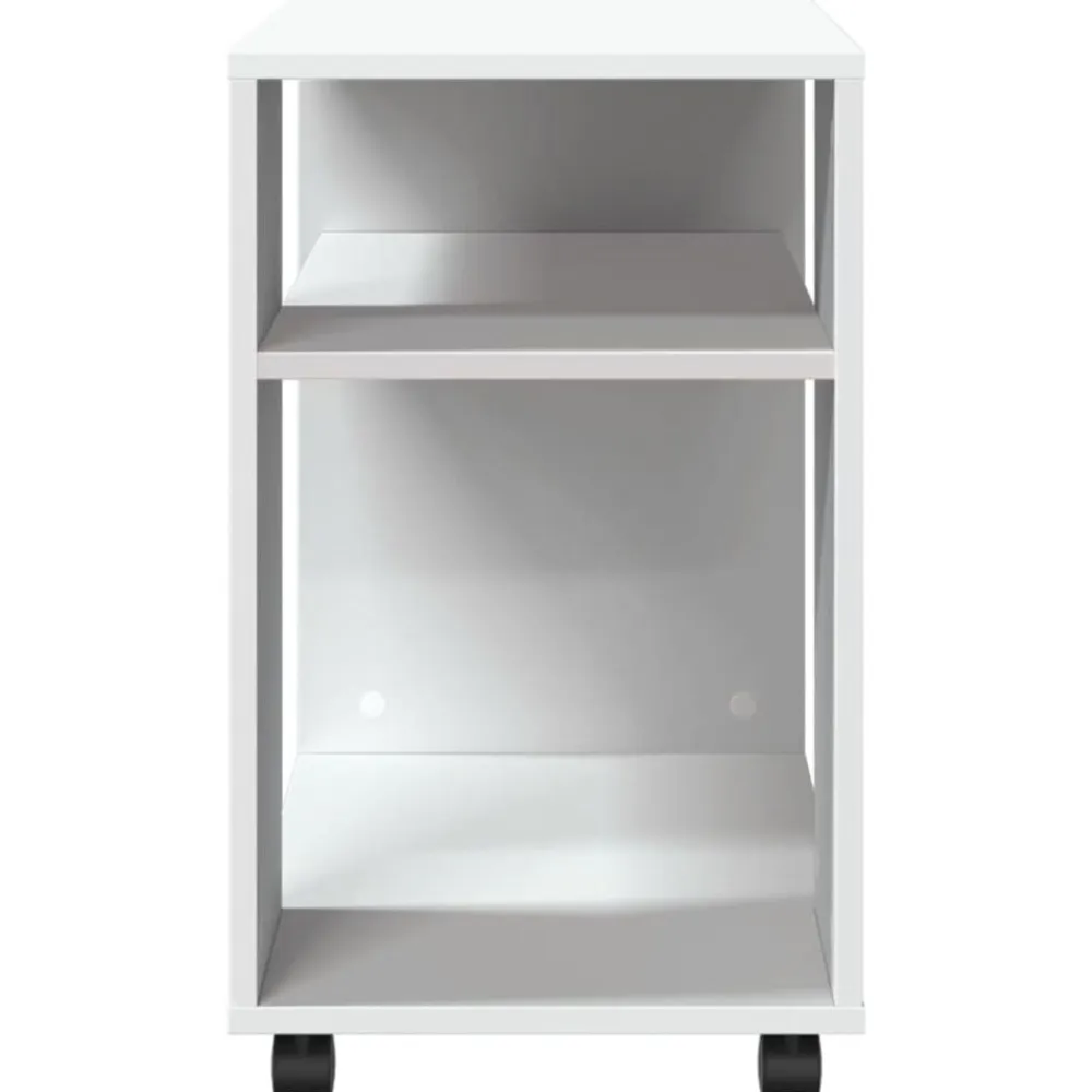 vidaXL Mesas-Mesa auxiliar con ruedas madera ingeniería 70x35x60 cm