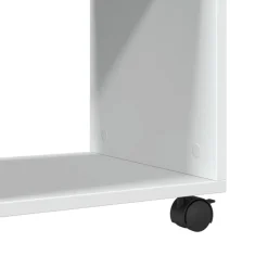 vidaXL Mesas-Mesa auxiliar con ruedas madera ingeniería 70x35x60 cm