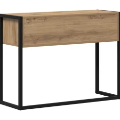 vidaXL Mesas-Mesa Auxiliar con cajón Roble Artesanal 100 x 36 x 75 cm