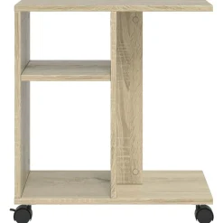 vidaXL Mesa auxiliar con ruedas madera ingeniería Sonoma 50x30x55 cm Roble Sonoma Best