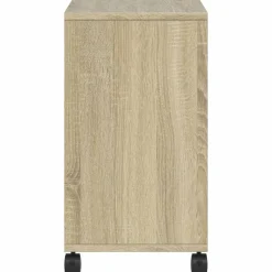 vidaXL Mesa auxiliar con ruedas madera ingeniería Sonoma 50x30x55 cm Roble Sonoma Best