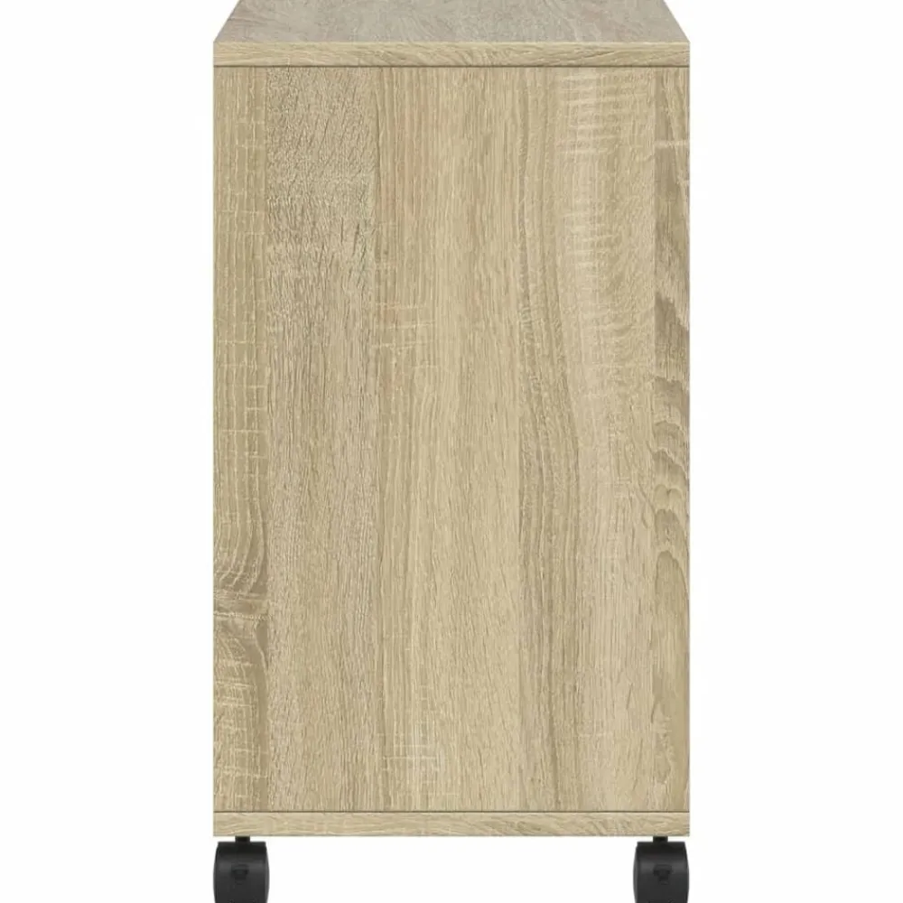 vidaXL Mesa auxiliar con ruedas madera ingeniería Sonoma 50x30x55 cm Roble Sonoma Best