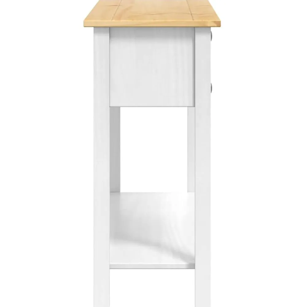 vidaXL Mesas-Mesa Auxiliar Corona 114 x 34,5 x 73 cm Madera de pino macizo