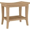vidaXL Mesa auxiliar de baño madera maciza de teca 50x35x45 cm Outlet