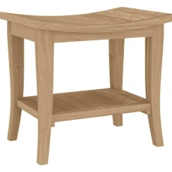 vidaXL Mesa auxiliar de baño madera maciza de teca 50x35x45 cm Outlet