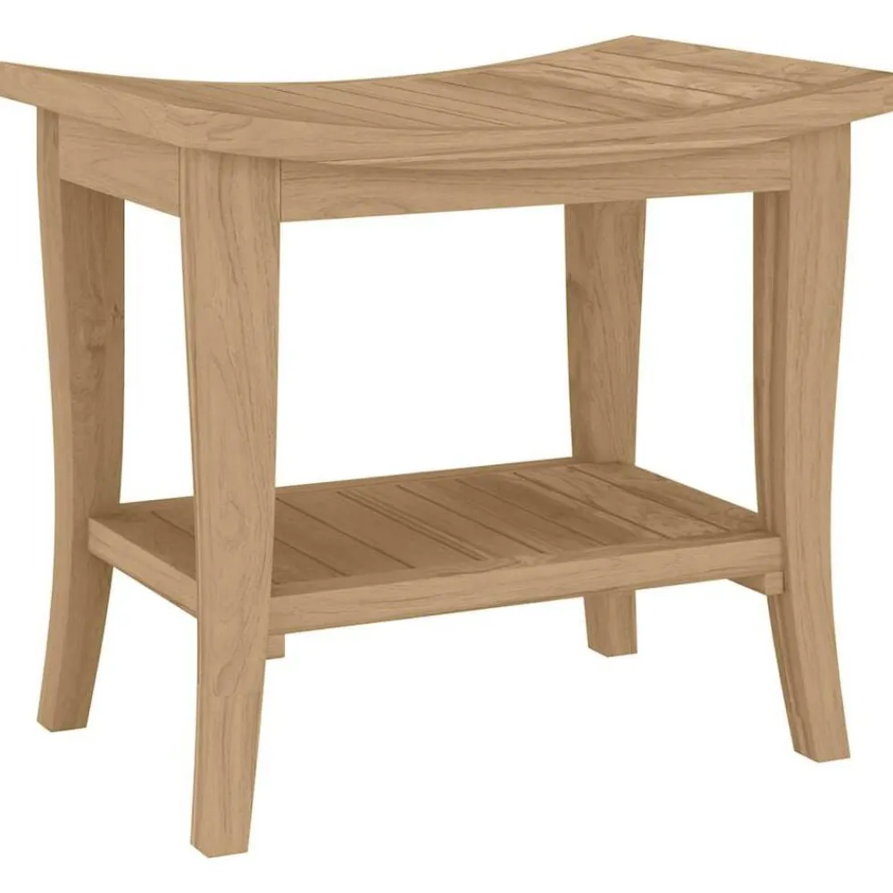 vidaXL Mesa auxiliar de baño madera maciza de teca 50x35x45 cm Outlet