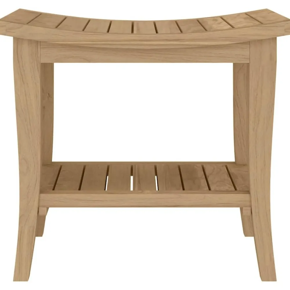 vidaXL Mesa auxiliar de baño madera maciza de teca 50x35x45 cm Outlet
