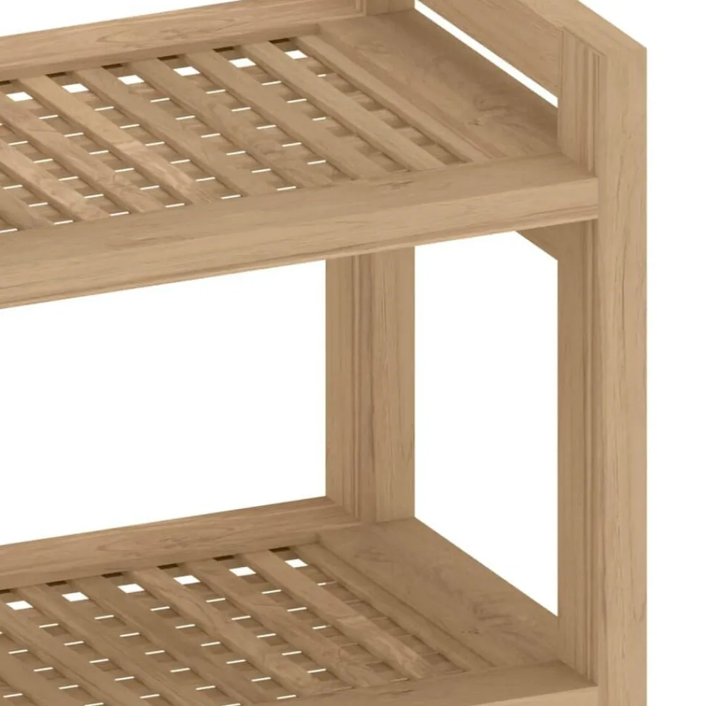 vidaXL Accesorios Para El Baño-Mesa auxiliar de baño madera maciza de teca 45x30x45 cm