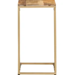 vidaXL Mesas-Mesa auxiliar de madera maciza de mango 35x45x65 cm