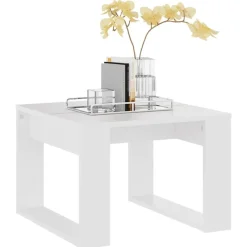 vidaXL Mesas-Mesa auxiliar de madera contrachapada 50x50x35 cm