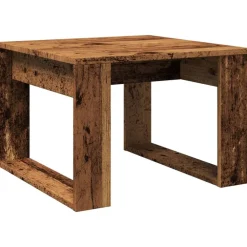 vidaXL Mesa auxiliar de madera de ingeniería envejecida 50x50x35 cm Madera antigua