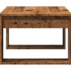 vidaXL Mesa auxiliar de madera de ingeniería envejecida 50x50x35 cm Madera antigua