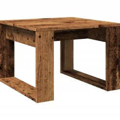 vidaXL Mesa auxiliar de madera de ingeniería envejecida 50x50x35 cm Madera antigua