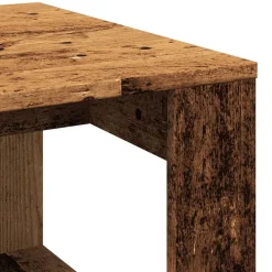 vidaXL Mesa auxiliar de madera de ingeniería envejecida 50x50x35 cm Madera antigua