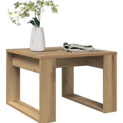 vidaXL Mesa auxiliar de madera de ingeniería 50x50x35 cm Roble artisan Online