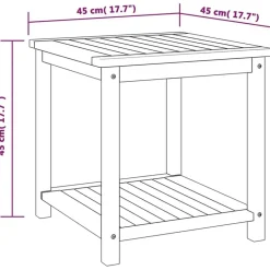 vidaXL Mesa auxiliar de madera maciza de acacia 45x45x45 cm Sale