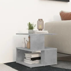 vidaXL Mesa auxiliar de madera ingeniería gris hormigón 40x40x40 cm Gris hormig&oacute;n Best