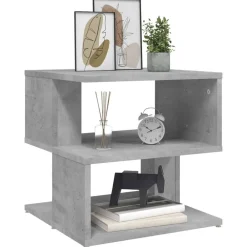 vidaXL Mesa auxiliar de madera ingeniería gris hormigón 40x40x40 cm Gris hormigón Best