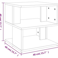 vidaXL Mesa auxiliar de madera ingeniería gris hormigón 40x40x40 cm Gris hormigón Best