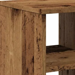 vidaXL Mesa auxiliar de madera contrachapada envejecida 50x30x50 cm Madera antigua Sale