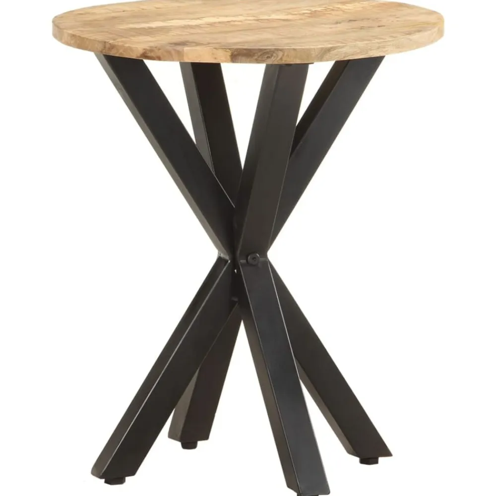 vidaXL Mesa auxiliar de madera maciza de mango 48x48x56 cm New