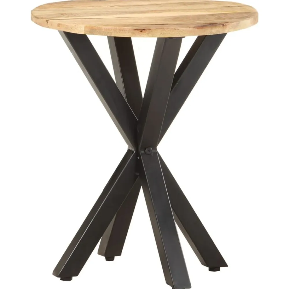 vidaXL Mesa auxiliar de madera maciza de mango 48x48x56 cm New