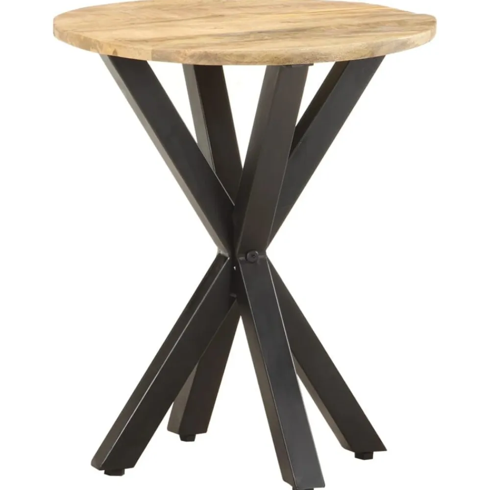 vidaXL Mesa auxiliar de madera maciza de mango 48x48x56 cm New