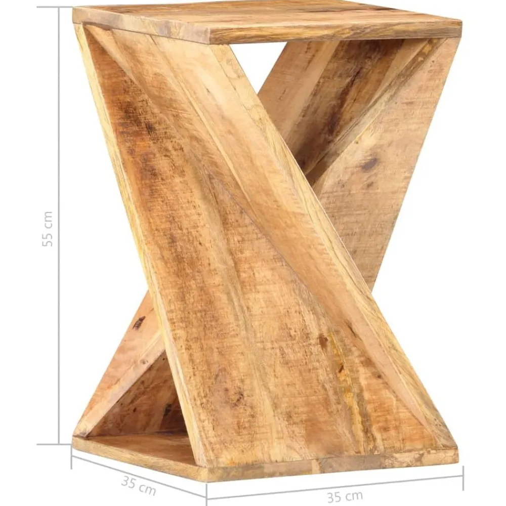 vidaXL Mesa auxiliar de madera maciza de mango 35x35x55 cm Best