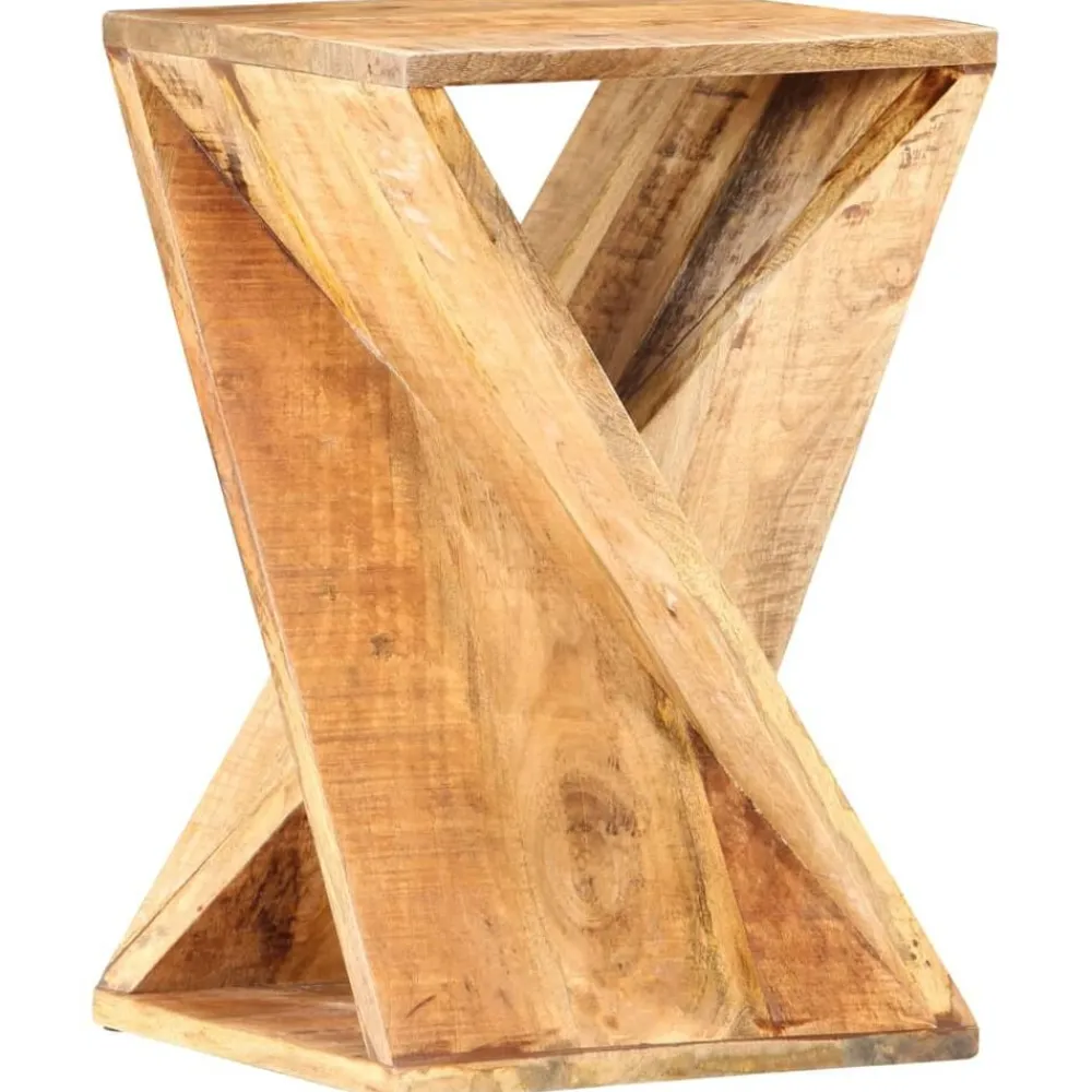 vidaXL Mesa auxiliar de madera maciza de mango 35x35x55 cm Best
