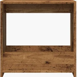 vidaXL Mesa auxiliar de madera contrachapada envejecida 50x26x50 cm Madera antigua Outlet