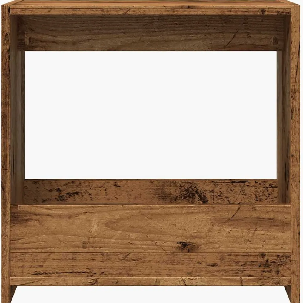 vidaXL Mesa auxiliar de madera contrachapada envejecida 50x26x50 cm Madera antigua Outlet