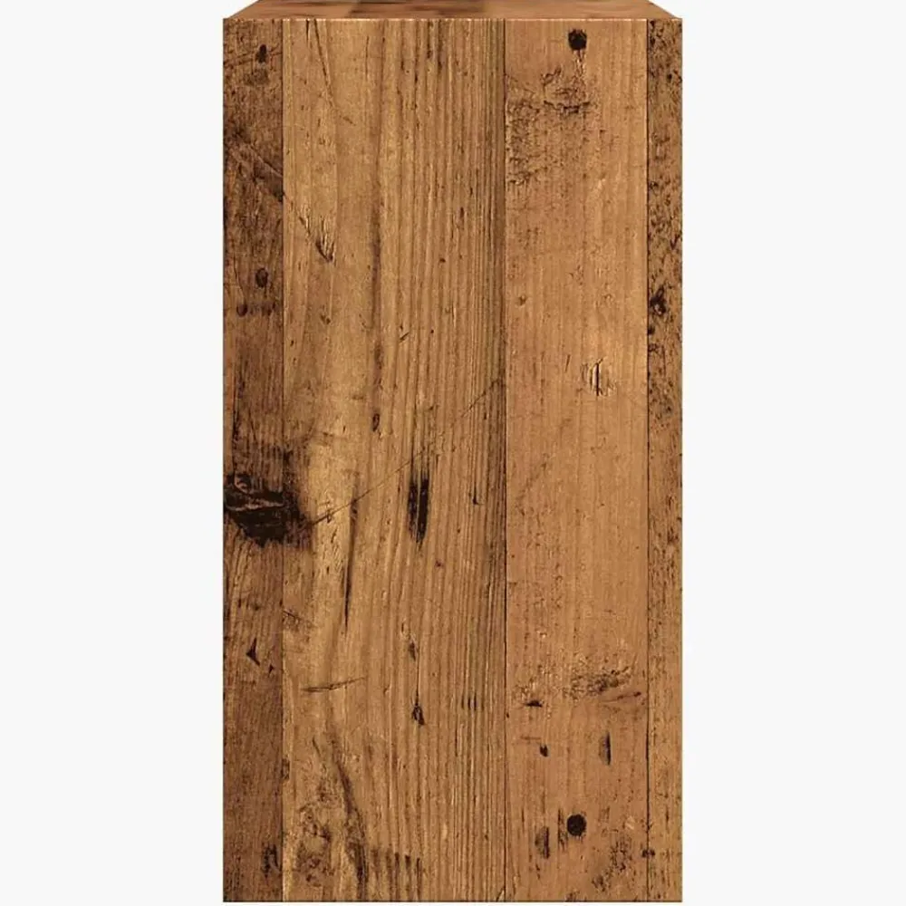 vidaXL Mesa auxiliar de madera contrachapada envejecida 50x26x50 cm Madera antigua Outlet