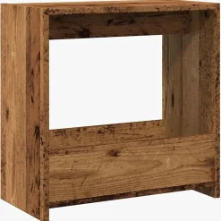 vidaXL Mesa auxiliar de madera contrachapada envejecida 50x26x50 cm Madera antigua Outlet