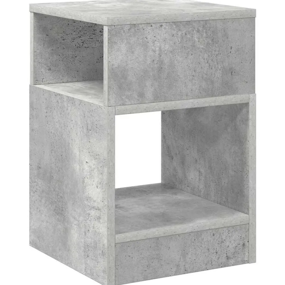 vidaXL Mesas-Mesa Auxiliar Gris Concreto 30,5 x 30 x 45 cm