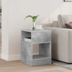 vidaXL Mesas-Mesa Auxiliar Gris Concreto 30,5 x 30 x 45 cm