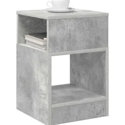 vidaXL Mesas-Mesa Auxiliar Gris Concreto 30,5 x 30 x 45 cm