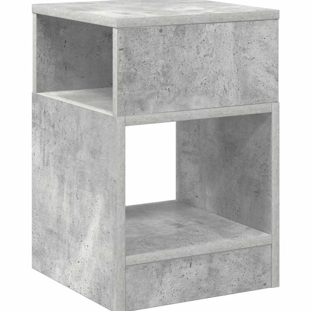 vidaXL Mesas-Mesa Auxiliar Gris Concreto 30,5 x 30 x 45 cm