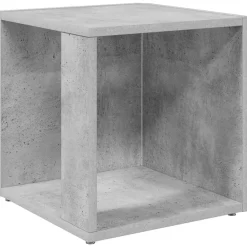 vidaXL Armarios Y Almacenamiento-Mesa auxiliar madera contrachapada gris hormigón 33x33x34,5 cm