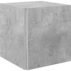 vidaXL Armarios Y Almacenamiento-Mesa auxiliar madera contrachapada gris hormigón 33x33x34,5 cm