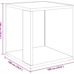 vidaXL Armarios Y Almacenamiento-Mesa auxiliar madera contrachapada gris hormigón 33x33x34,5 cm