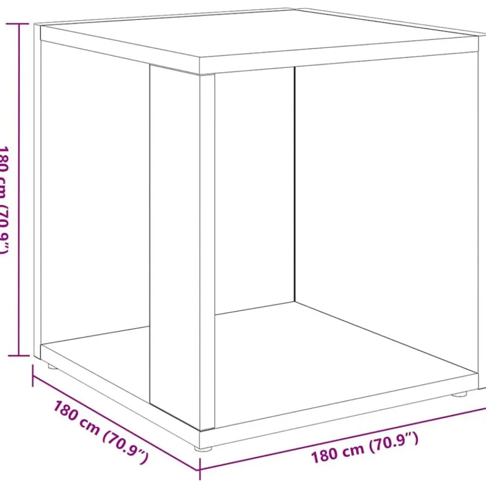 vidaXL Armarios Y Almacenamiento-Mesa auxiliar madera contrachapada gris hormigón 33x33x34,5 cm